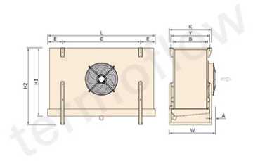 Воздухоохладитель кубический модель TES 1F4 3514 S